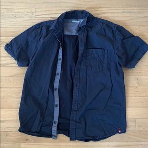 Black/Grey Contrast Button-Down